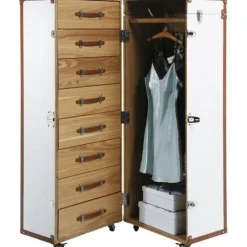 Armoire coffre Cosmopolitan Croco blanche