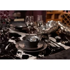 Assiette Cosmos noir Ø21cm