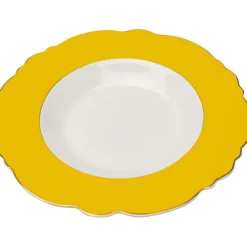 Assiette creuse Harlequin jaune Ø23cm