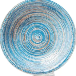 Assiette creuse Swirl bleu Ø21cm