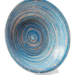Assiette creuse Swirl bleu Ø21cm