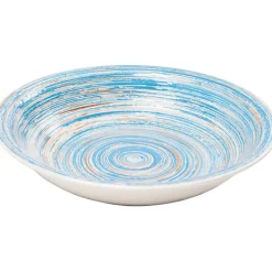 Assiette creuse Swirl bleu Ø21cm