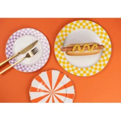 Assiette Harlequin jaune Ø27cm