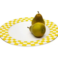 Assiette Harlequin jaune Ø27cm