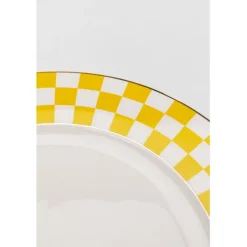 Assiette Harlequin jaune Ø27cm