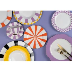 Assiette Harlequin orange Ø22cm