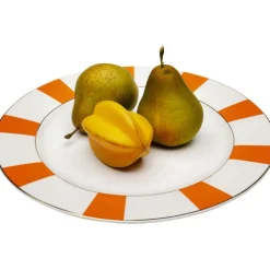 Assiette Harlequin orange Ø27cm