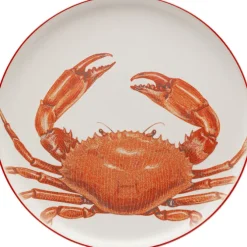 Assiettes Crabes rouges Ø27cm assorties