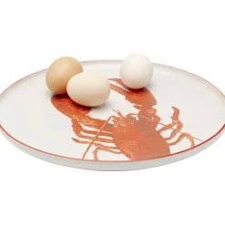 Assiettes Crabes rouges Ø27cm assorties