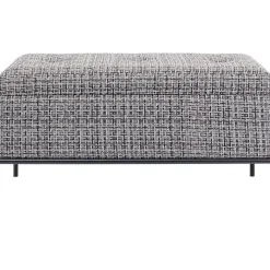 Banquette Buttons Storage noir-blanc PM