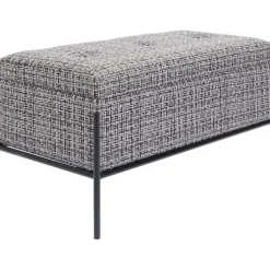 Banquette Buttons Storage noir-blanc PM