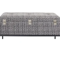 Banquette Buttons Storage noir-blanc PM