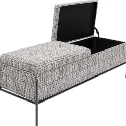 Banquette Buttons Storage noir-blanc GM