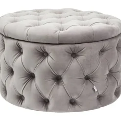 Banquette coffre Desire velours argenté