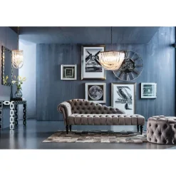 Banquette coffre Desire velours argenté