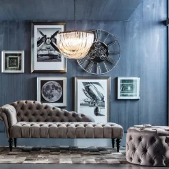 Banquette coffre Desire velours argenté