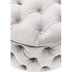Banquette coffre Desire velours argenté