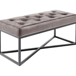 Banquette Crossover gris noir 90x40cm