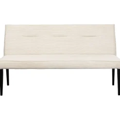Banquette Ledro velours côtelé crème 165cm