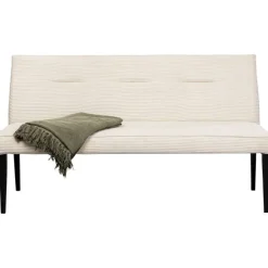 Banquette Ledro velours côtelé crème 165cm