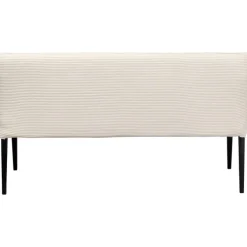 Banquette Ledro velours côtelé crème 165cm