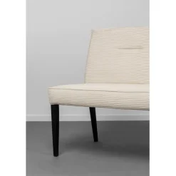 Banquette Ledro velours côtelé crème 165cm