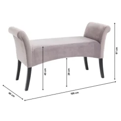 Banquette Motley Velvet Silvergrey