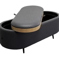 Banquette Venezia Storage anthracite 100cm