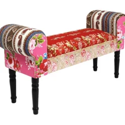 Banquette Wing Patchwork rouge
