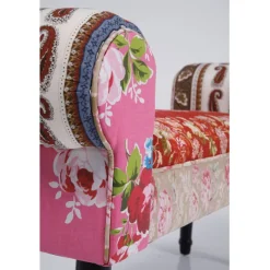 Banquette Wing Patchwork rouge