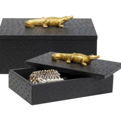 Boîte Crocodile noir (2/Set)