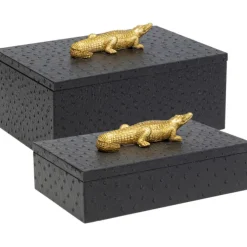 Boîte Crocodile noir (2/Set)