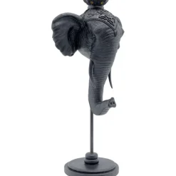Bougeoir Elephant Head noir 49cm
