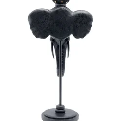 Bougeoir Elephant Head noir 49cm