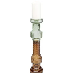 Bougeoir Marvelous Duo vert marron 49cm