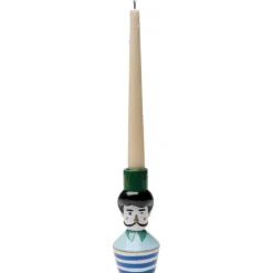 Bougeoir Monsieur Mustache 16cm