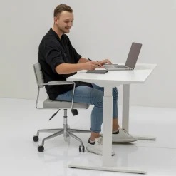 Bureau Office blanc blanc 140x70