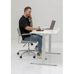 Bureau Office blanc blanc 140x70
