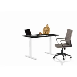 Bureau Office blanc noir 120x70