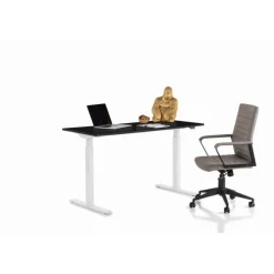 Bureau Office blanc noir 140x70
