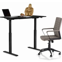 Bureau Office noir noir 120x70