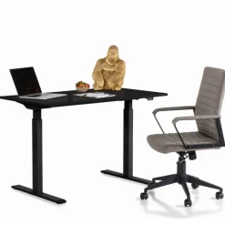 Bureau Office noir noir 120x70