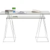 Bureau Polar chromé 8 mm (verre trempé)
