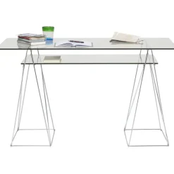 Bureau Polar chromé 8 mm (verre trempé)