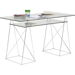 Bureau Polar chromé 8 mm (verre trempé)