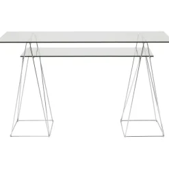Bureau Polar chromé 8 mm (verre trempé)