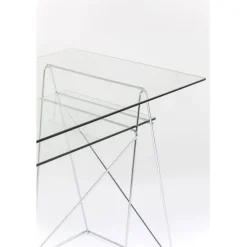Bureau Polar chromé 8 mm (verre trempé)
