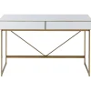 Bureau Soran doré 120x50cm