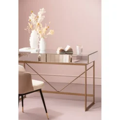 Bureau Soran doré 120x50cm