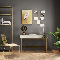 Bureau Soran doré 120x50cm